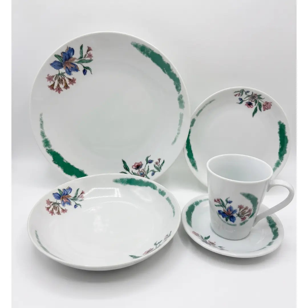 Vajilla 30 Piezas Floreada Porcelana