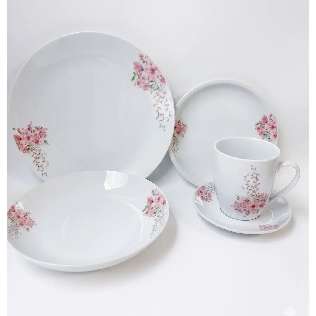 Vajilla 30 Piezas Floreada Porcelana