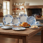 Set Vajilla 30 Piezas Porcelana Hannah Hallen Floreado