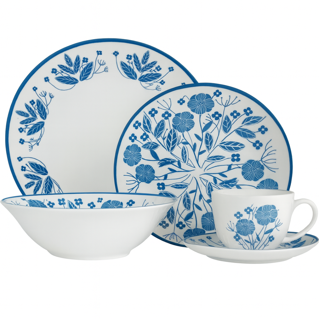 Set Vajilla 30 Piezas Porcelana Hannah Hallen Floreado