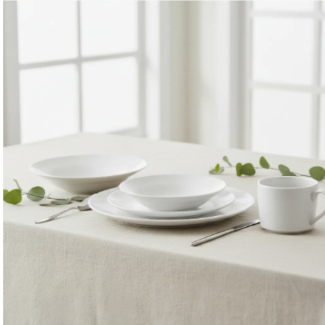 Set Vajilla 30 Piezas Porcelana Petra Hallen Blanca