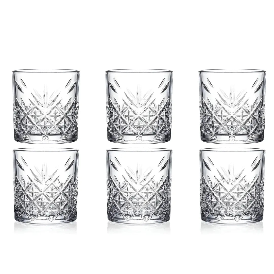 Set 6 Vasos Bajos Tallados 340 ml Hausmann Berlin Spezial
