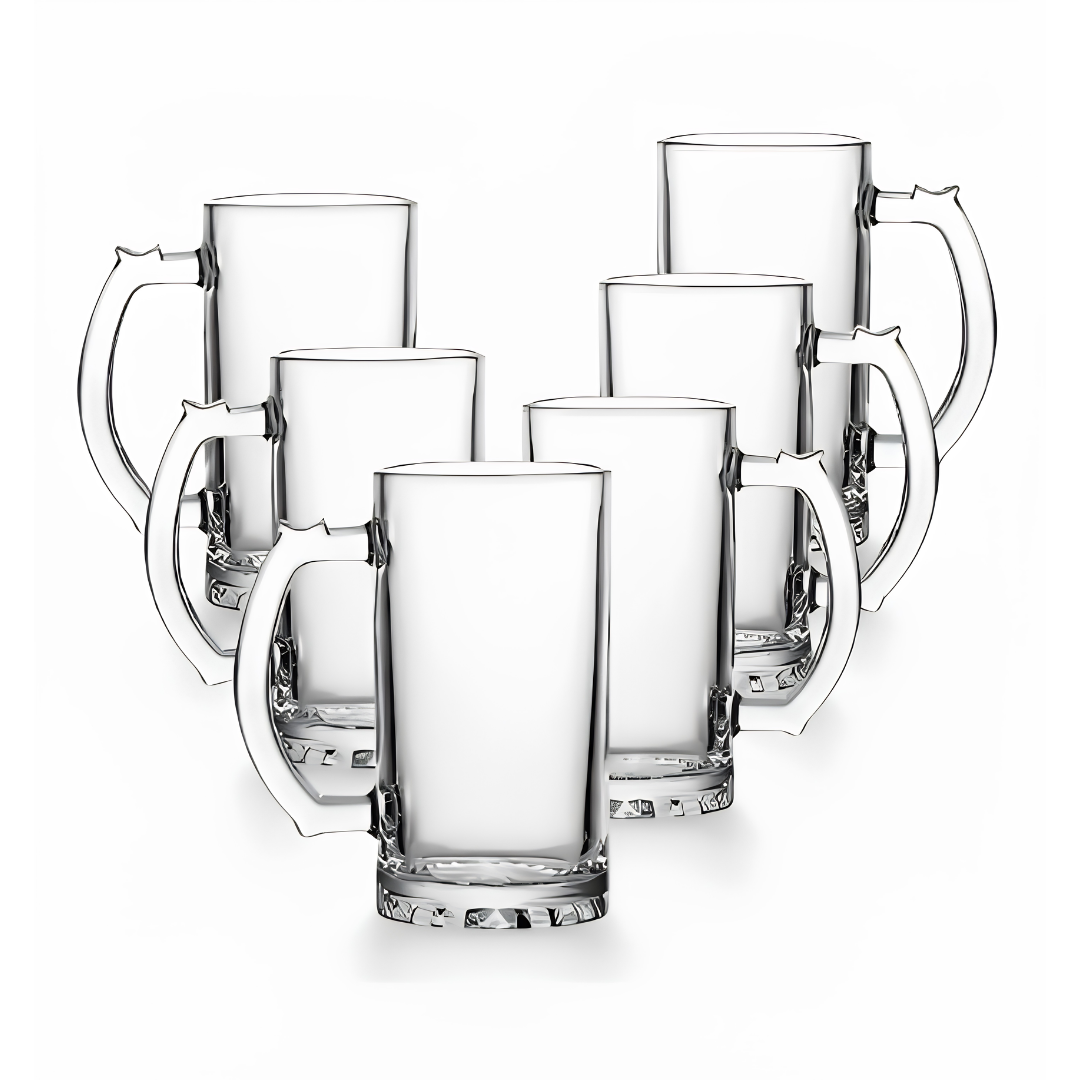 Set de 2 Vasos Shoperos Cerveceros de Vidrio 500 ml