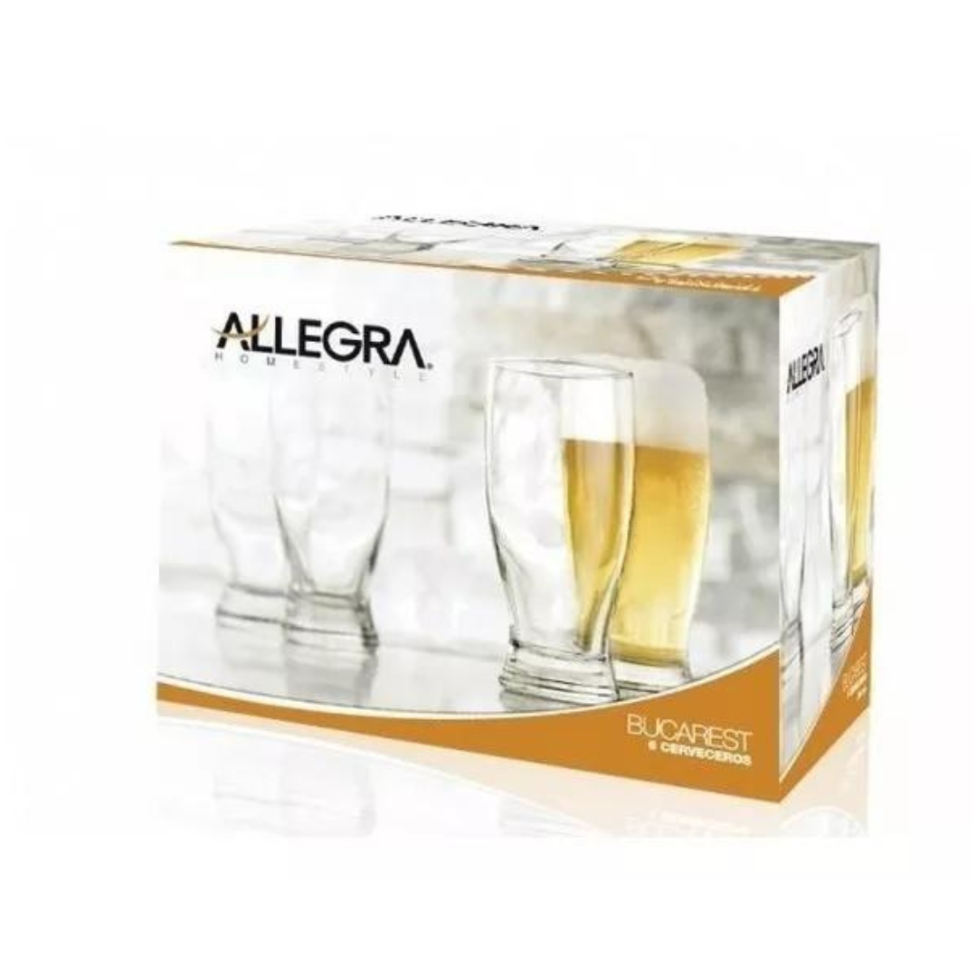 Set 6 Vasos Cerveceros Bucarest 340 ML