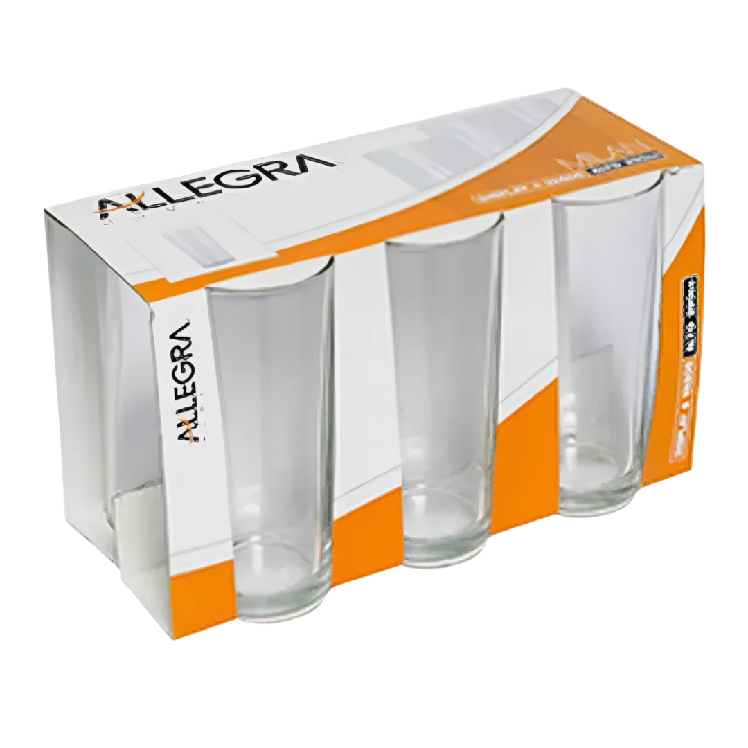 Vasos de vidrio Allegra Milan 255 ml 