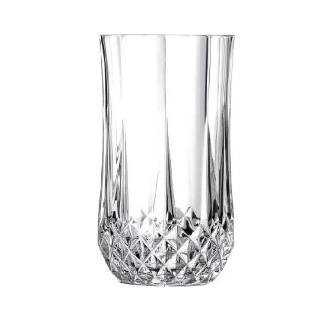 Set 6 Vasos de Vidrio Tallados 235 ML Elegantes