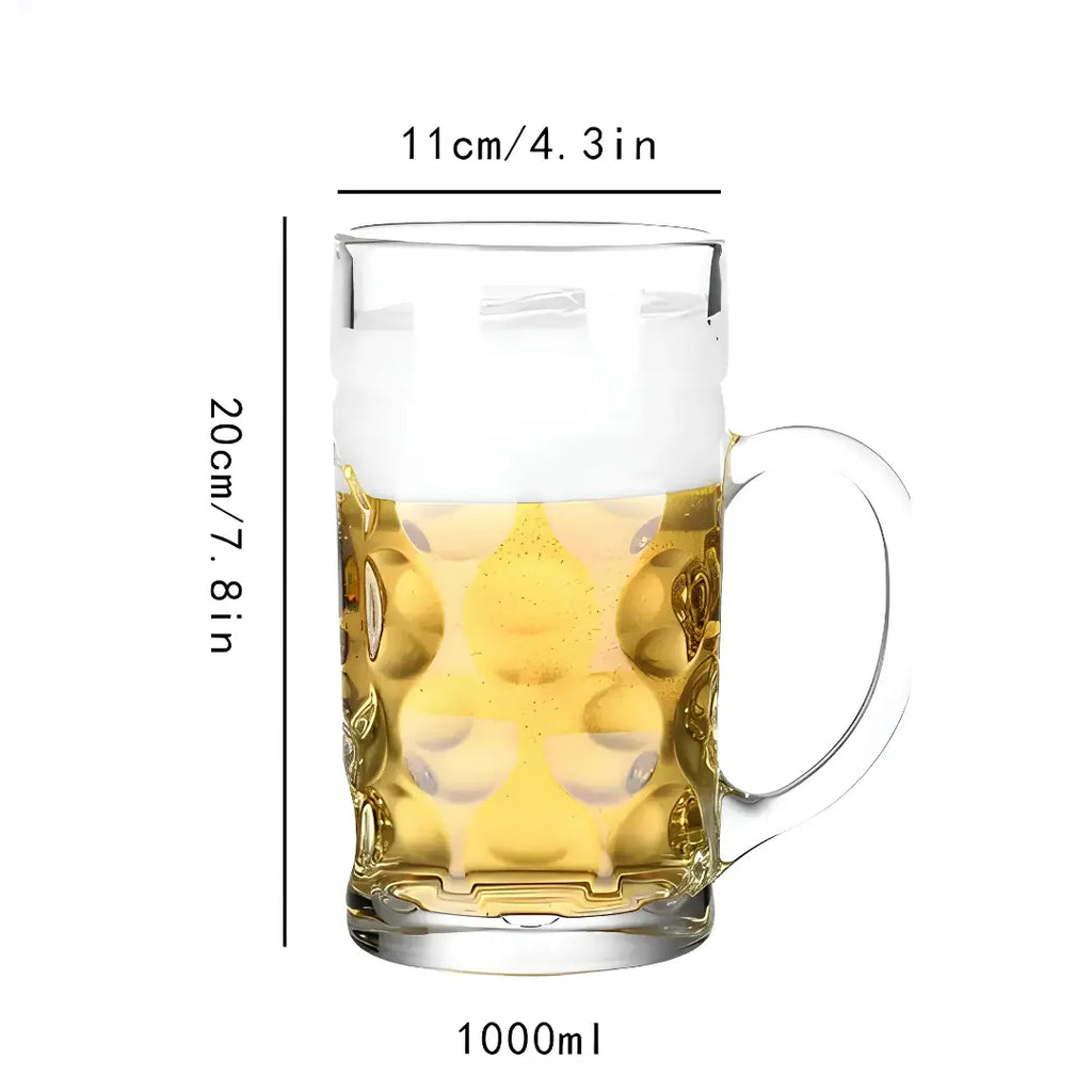 Vaso Shopero Cervecero Gigante de Vidrio 1 Litro