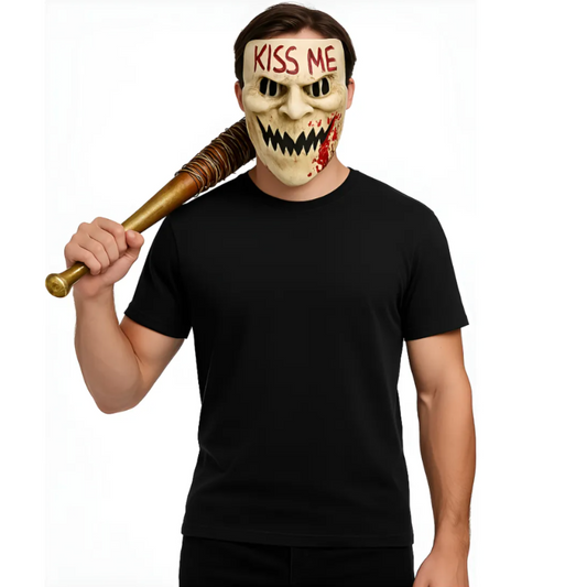 Set Mascara Purga Kiss Me + Arma Plastica Halloween