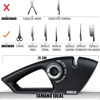 Afilador de Cuchillos Multifunciones Wayu 5 en 1