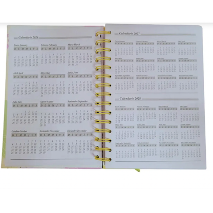 Agenda Planificador 2026 Caratula Gruesa Espiral A5