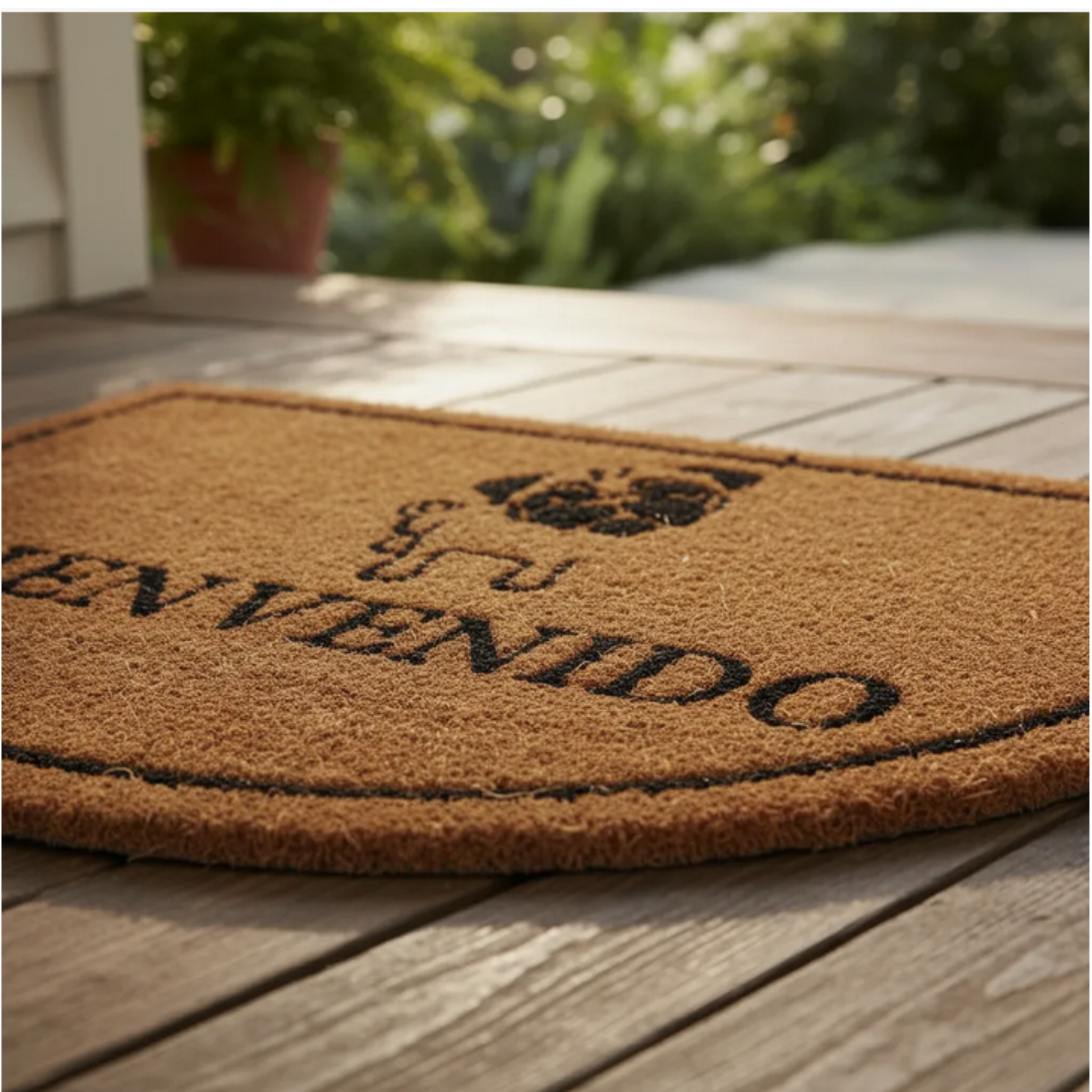 Alfombra Limpia Pies de Mimbre con Diseños