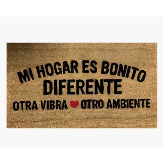 Alfombra Limpia Pies de Mimbre con Frase