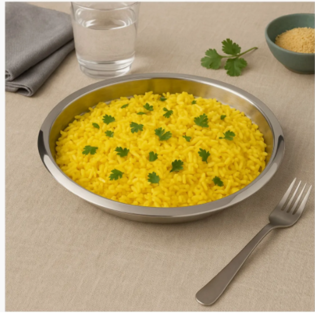 Bandeja Plato Redonda Acero Inoxidable 35 CM