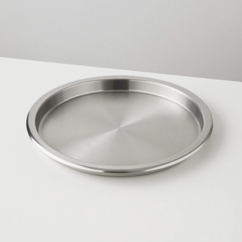 Bandeja Plato Redonda Acero Inoxidable 35 CM