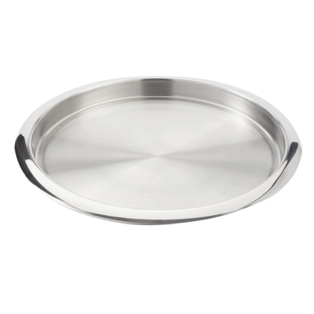 Bandeja Plato Redonda Acero Inoxidable 35 CM