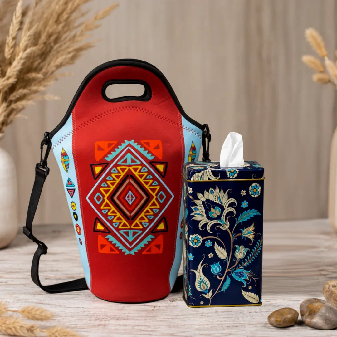 Set Bolso Matero Neopreno + Lata Dispensadora de Yerba 500 g