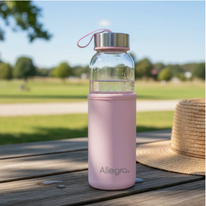 Botella de Agua Deportiva de Vidrio con Funda Frostt 450 ml