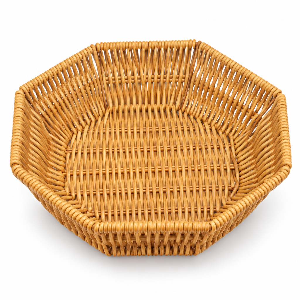 Set de 2 Canasto Tejido para Pan Organizador de Mesa