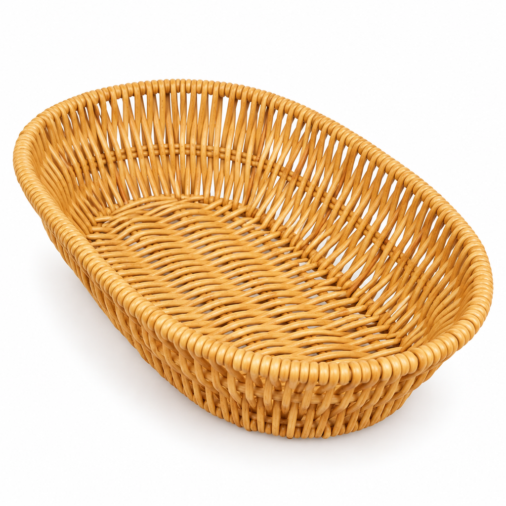 Set de 2 Canasto Tejido para Pan Organizador de Mesa