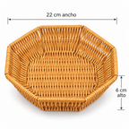 Set de 2 Canasto Tejido para Pan Organizador de Mesa