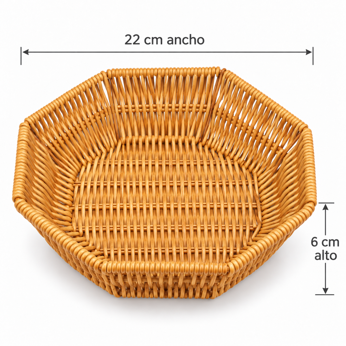 Set de 2 Canasto Tejido para Pan Organizador de Mesa