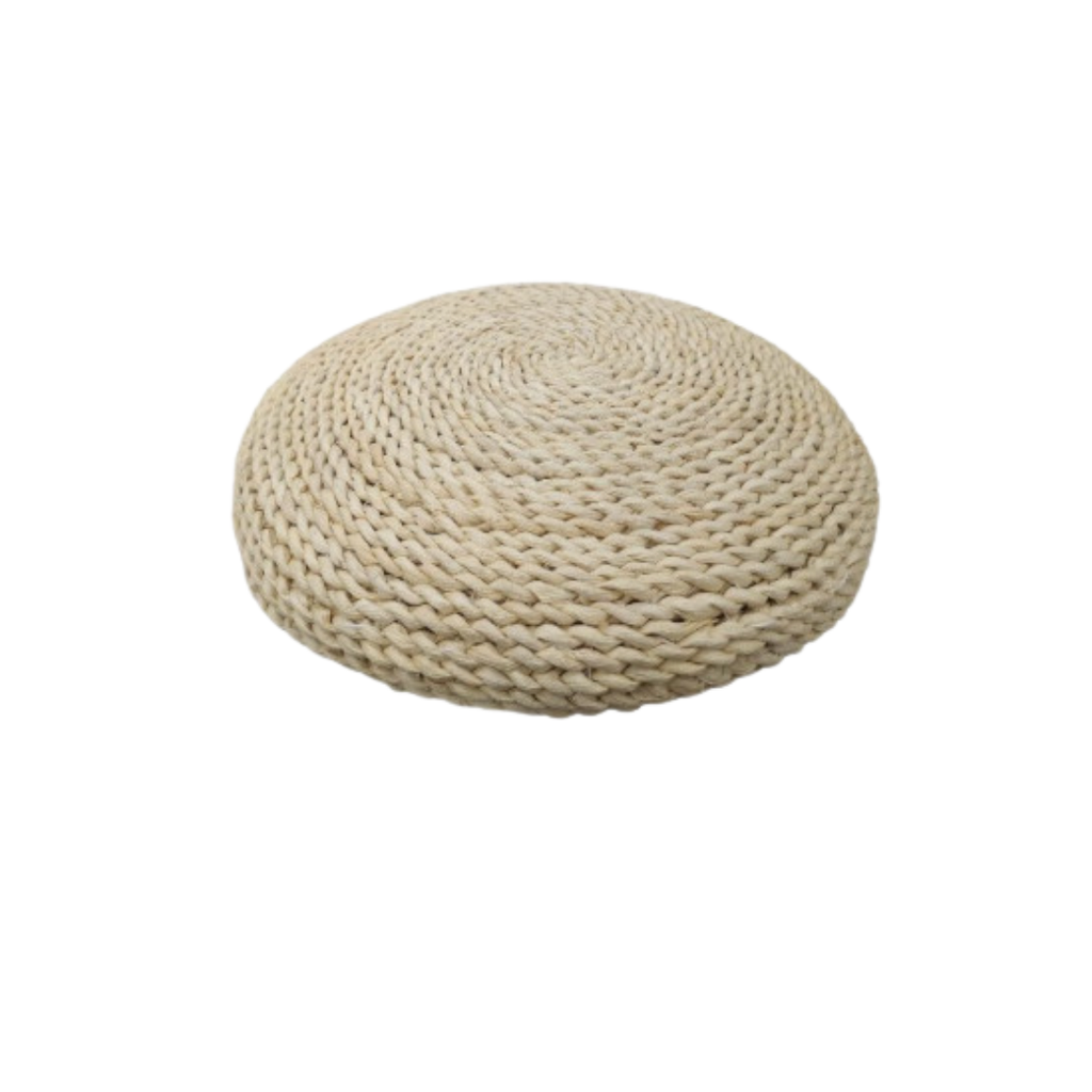 Cojin Puff de Ratam Tejido Suelo 45cm 