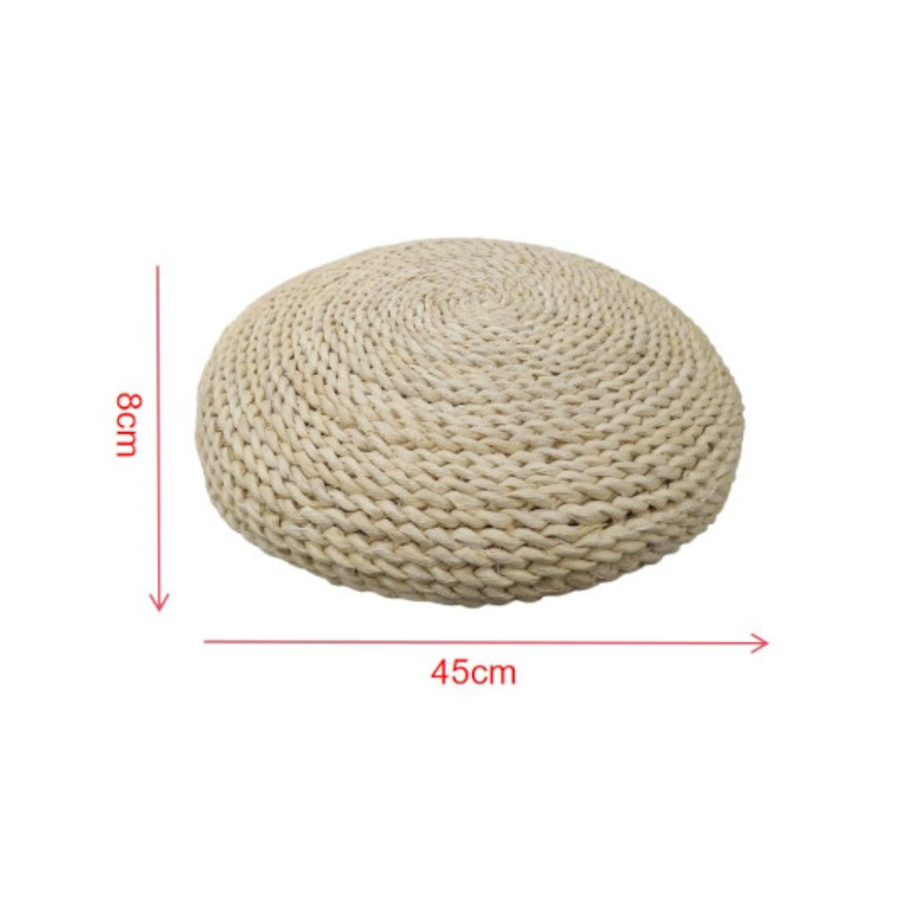Cojin Puff de Ratam Tejido Suelo 45cm 