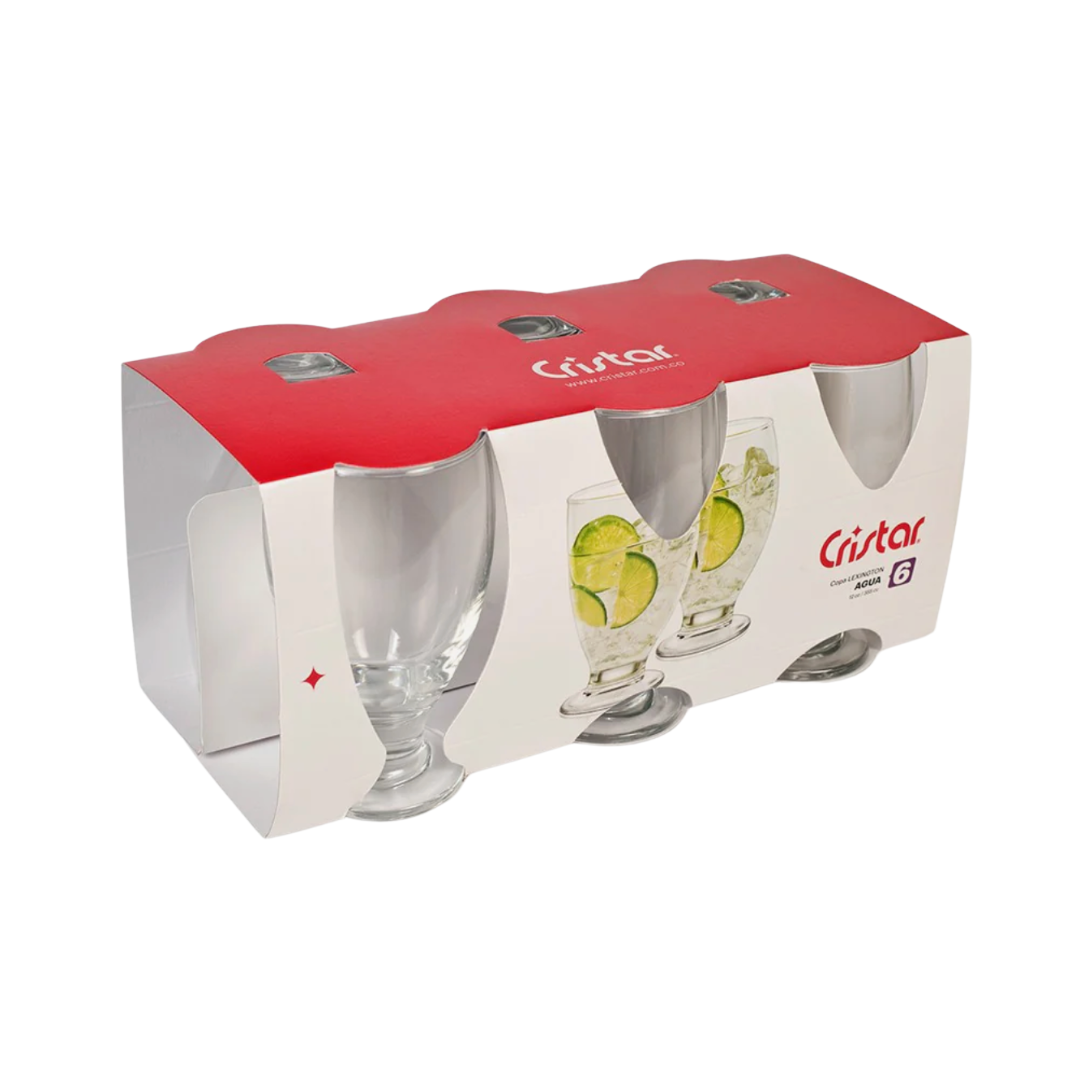 Copas de Agua Cristar Lexington 6 u × 355 ml