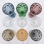 Set de 6 Copas de Vidrio Labrado 340ml Multicolor