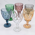Set de 6 Copas de Vidrio Labrado 340ml Multicolor