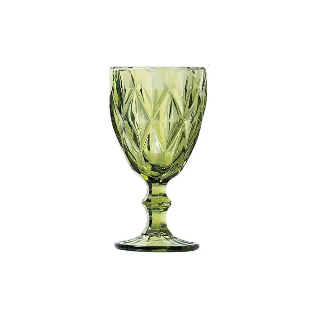 Copa labrada diamante de 300ml Vino-Agua