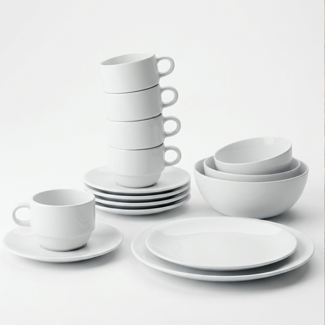 Set de 6 Tazas de Café Porcelana 100cc Wellington