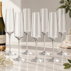 Set 6 Copas de Champagne 200 ml de Vidrio