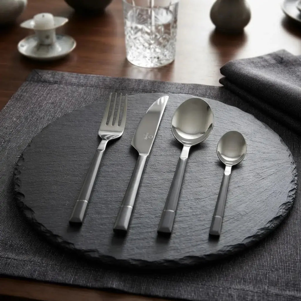 Set Cubiertos 24 Piezas Acero Inoxidable Mármol | Krons