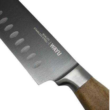Cuchillo Carnicero Santoku Wayu 5 Pulgadas