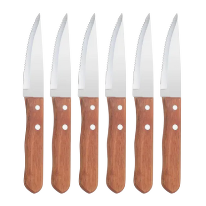 Set 6 Cuchillos de Carne Dentados Fontina