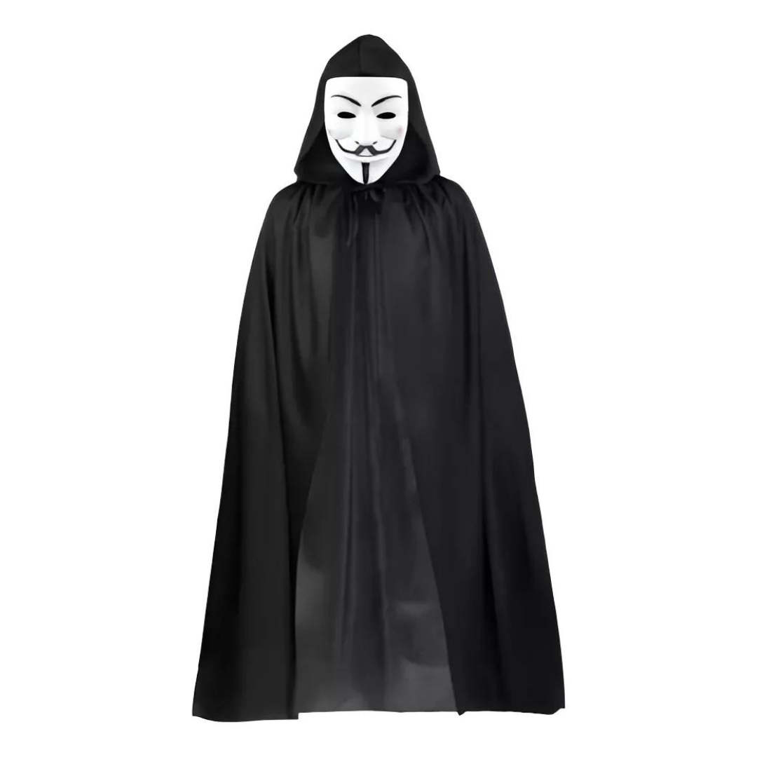 Disfraz Anonymous Hacker (Capa + Mascara) Halloween