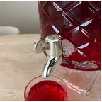 Dispensador de bebidas de vidrio 3 litros con llave modelo Diamante