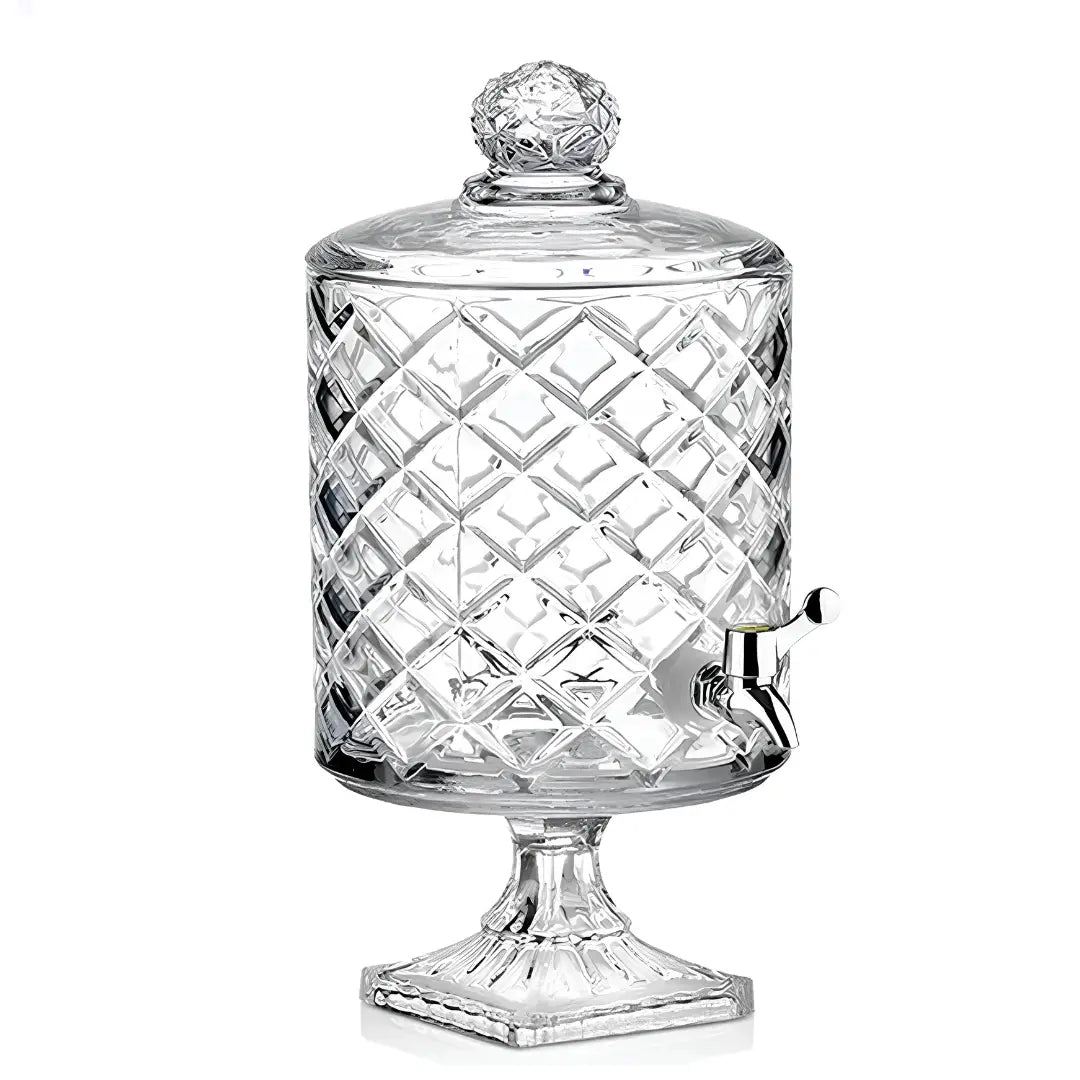 Dispensador de bebidas de vidrio 3 litros con llave modelo Diamante