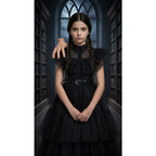 Disfraz Merlina Adams Niñas 10 - 12 años Halloween