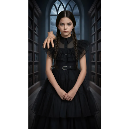 Disfraz Merlina Adams Niñas 10 - 12 años Halloween