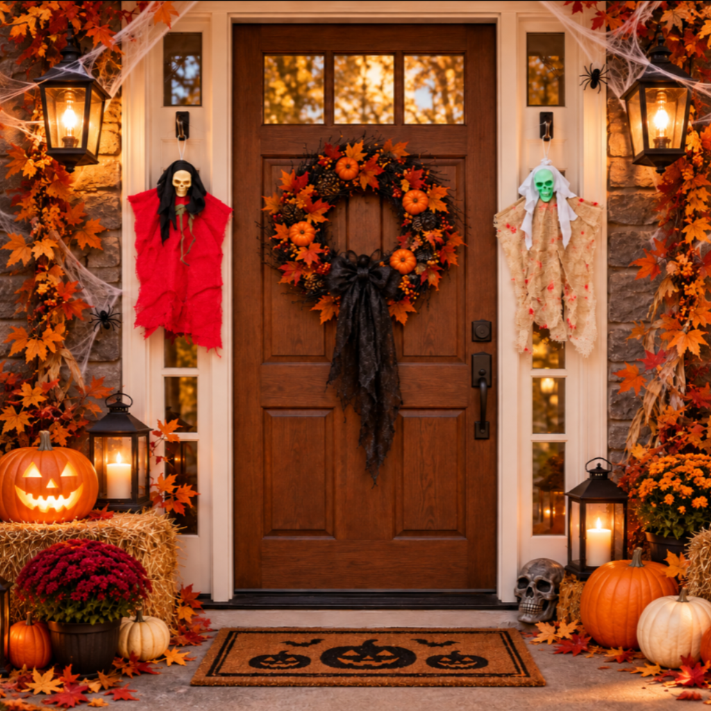 Set 2 Fantasmas Colgantes Halloween Decoración Terror