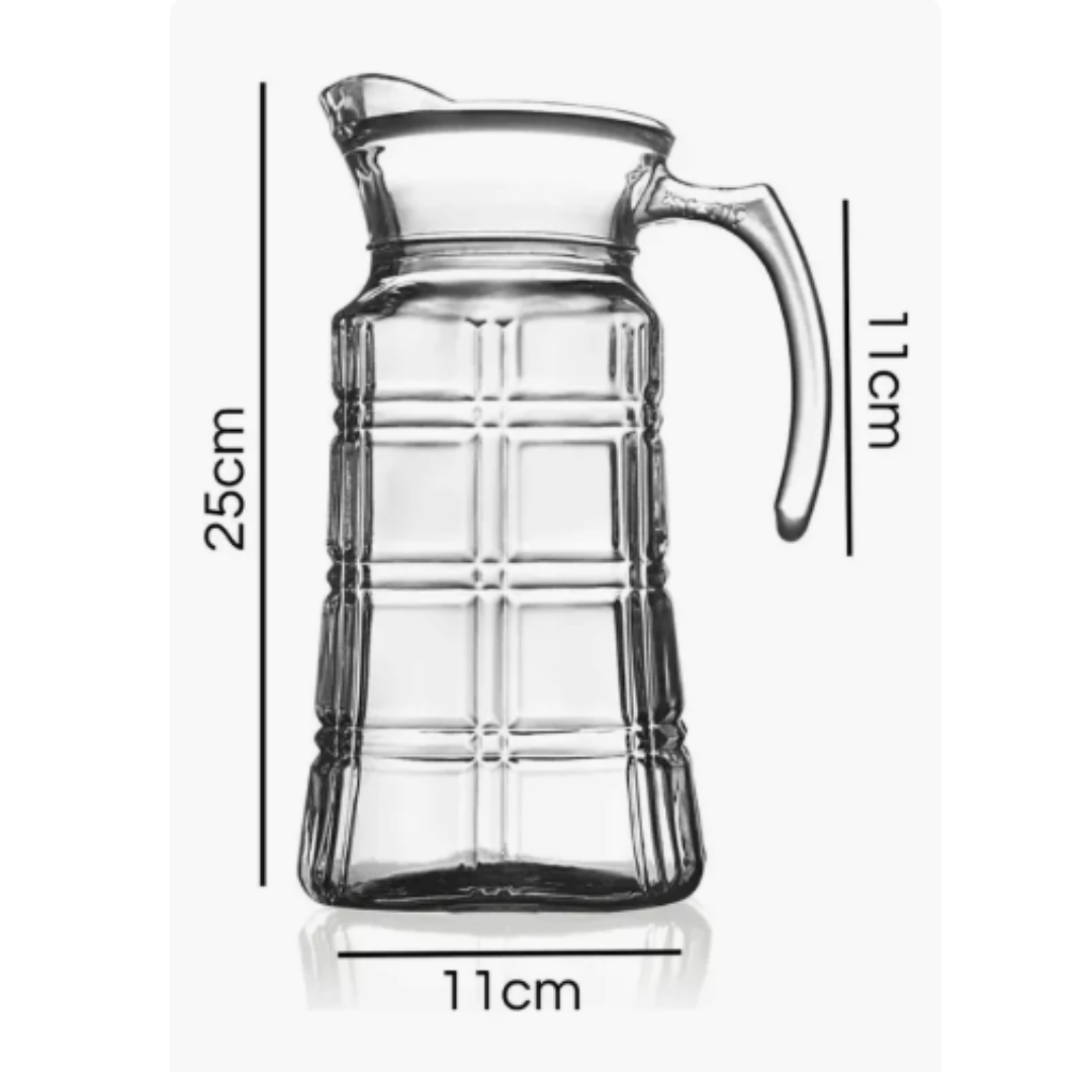 Jarra De Vidrio Con Tapa 1.8 Lts 25cm Juegos Bebidas Agua