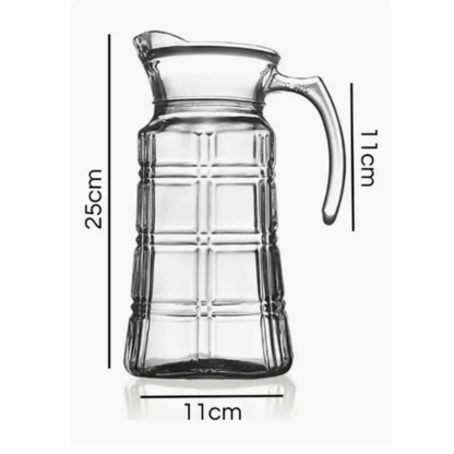 Jarra De Vidrio Con Tapa 1.8 Lts 25cm Juegos Bebidas Agua
