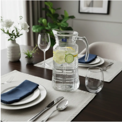 Jarra De Vidrio Con Tapa 1.8 Lts 25cm Juegos Bebidas Agua