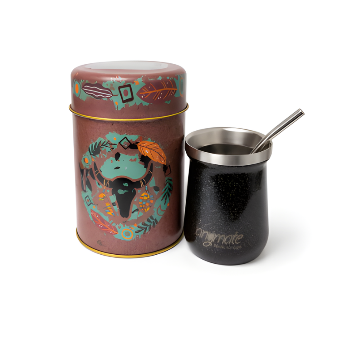 Kit Matero Anymate Country - Mate Térmico, Yerbera y Bombilla