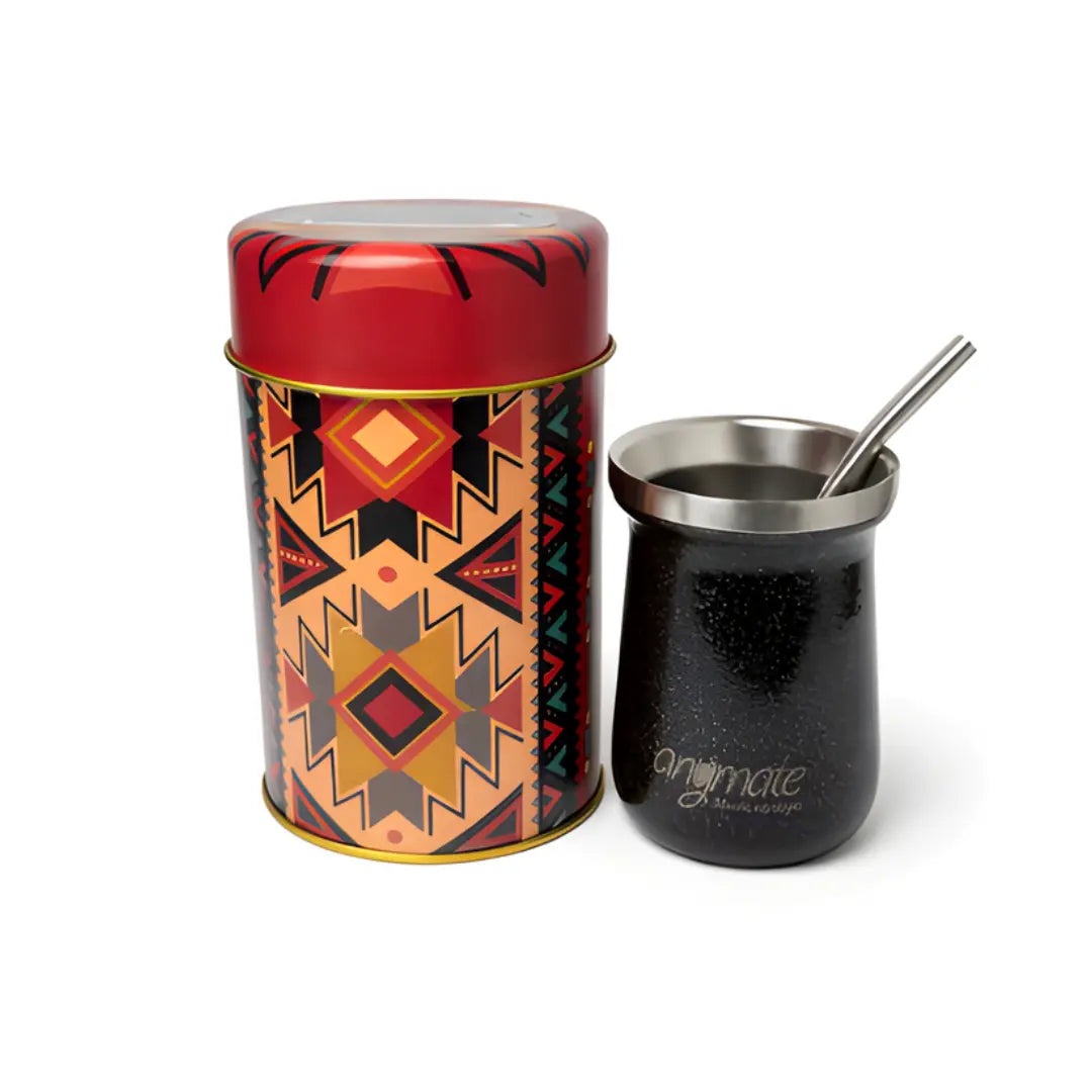 Kit Matero Anymate Country - Mate Térmico, Yerbera y Bombilla
