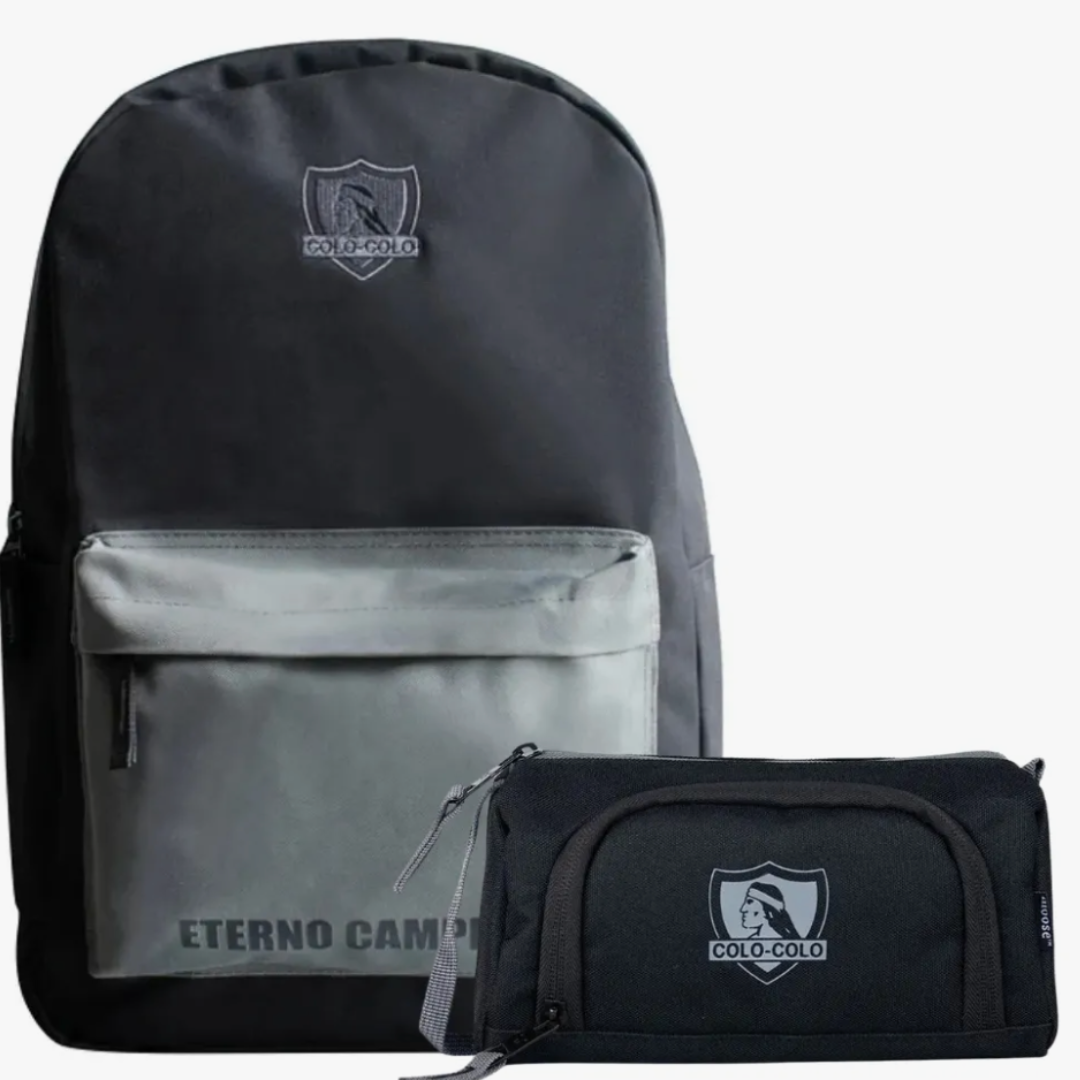 Pack Escolar Mochila + Estuche Colo Colo