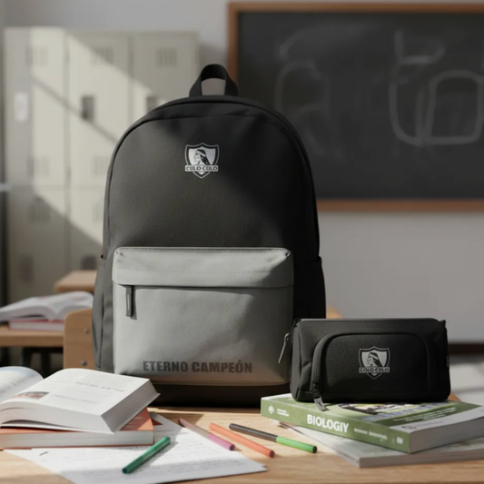 Pack Escolar Mochila + Estuche Colo Colo