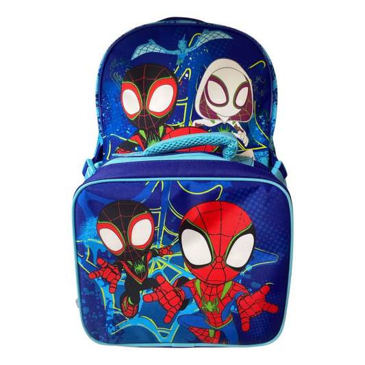 Mochila Bolso Escolar + Lonchera Spidey